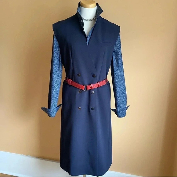KENDI BOUTIQUE Navy Double Breasted Blazer Dress Size M - Picture 15 of 16